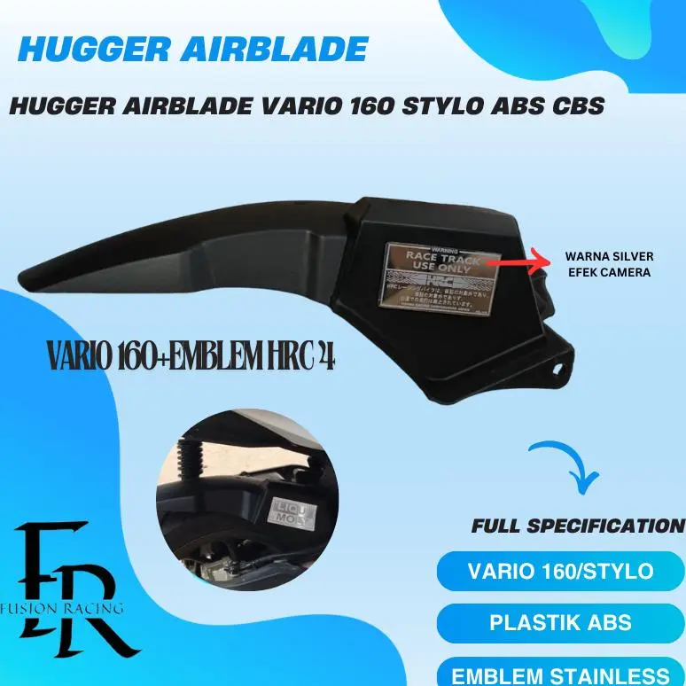 Terlaris HUGGER VARIO 160 ABS CBS STYLO + EMBLEM HUGGER SPAKBOR KOLONG AIR BLADE 8