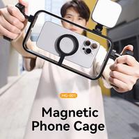 Gambar ULANZI MG-001 Magnetic Phone Cage 2 Grip Rigging Vlogging Kit Set Stabilizer with Dual Sided Magnet for Smartphone (Metal Frame Rig HP with Multiple Mounting MG 001) Universal Design for Phonegraophy dari garmart Kota Administrasi Jakarta Barat 2 Tokopedia
