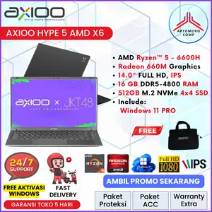 AXIOO Hype 5 AMD X6 Ryzen 5 6600H 16GB 512GB Windows11 PRO 14" FHD IPS Backlit