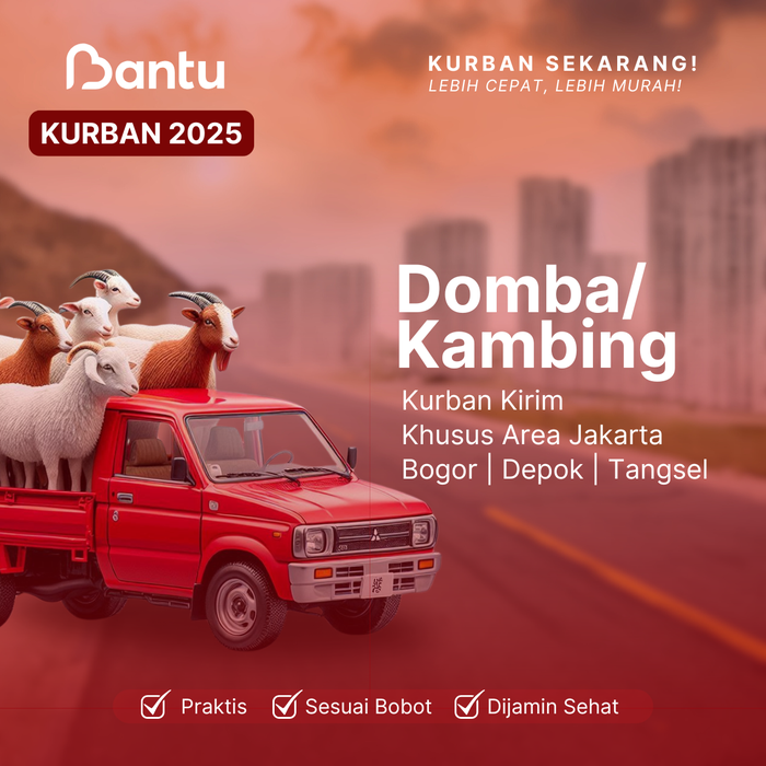 Gambar BantuKurban | Kurban Kirim JABODETABEK | Domba/Kambing dari Bantukurban Kota Administrasi Jakarta Selatan Tokopedia