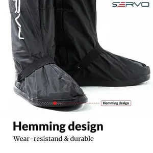 Jas Hujan Sepatu Servo Shoe Cover Long Waterproof Reflektor Cahaya