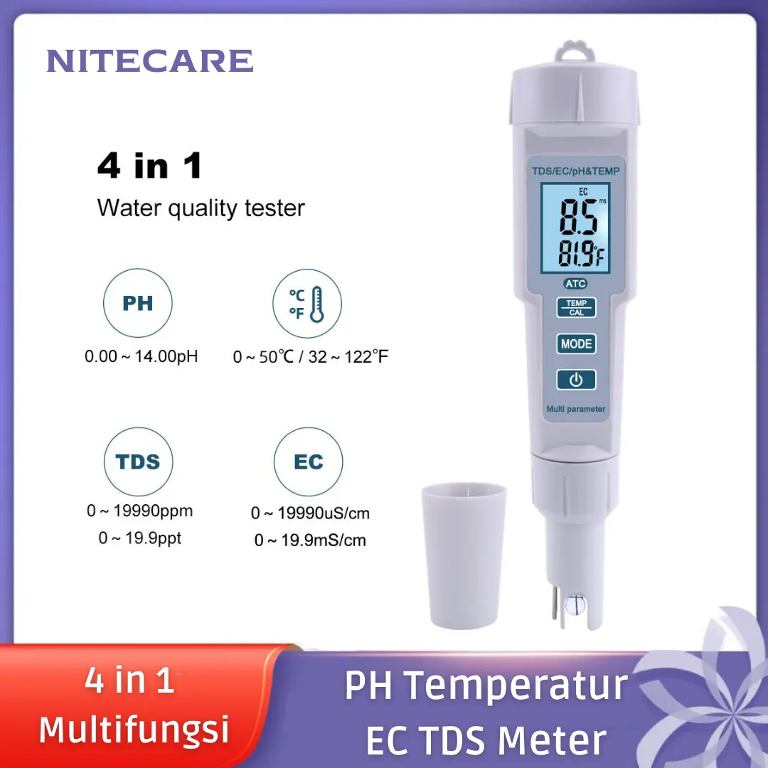 Digital PH Meter TDS Temperature Alat Ukur PH Kualitas Air