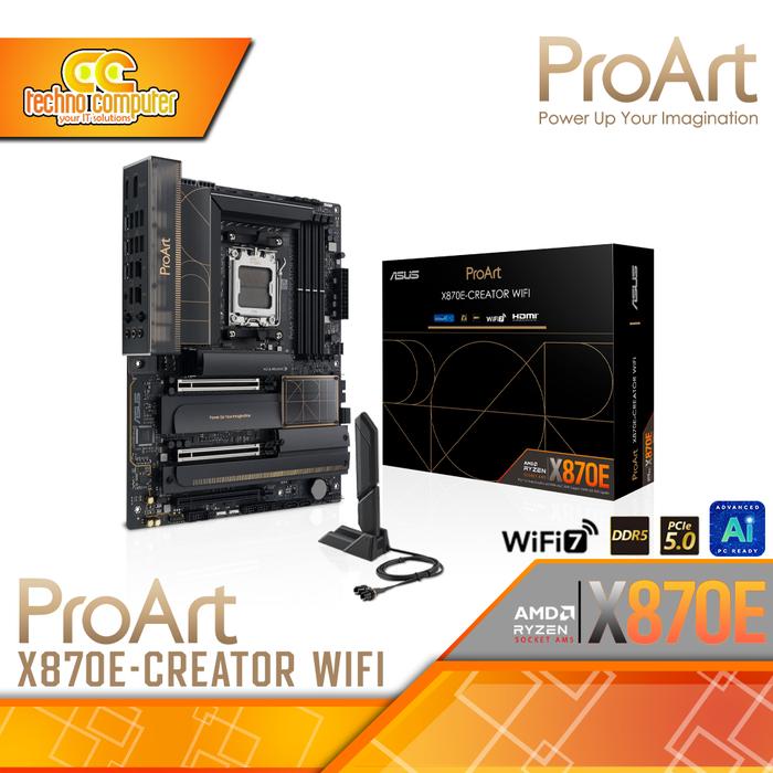 Gambar MOTHERBOARD ASUS PROART X870E-CREATOR WIFI - ATX, AM5, X870, DDR5 dari Techno Computer Bali Kota Denpasar Tokopedia