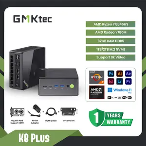 Mini PC AMD Ryzen 7 8845HS GMKTEC K8 Plus 32GB RAM DDR5 1TB SSD NVME - Windows 11 pro 8K Video