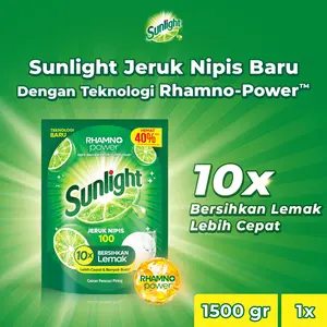 Sunlight Sabun Cuci Piring Jeruk Nipis Refill 1500gr