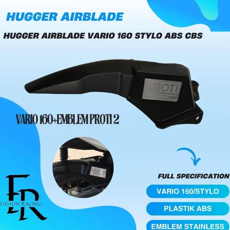 Terlaris HUGGER VARIO 160 ABS CBS STYLO + EMBLEM HUGGER SPAKBOR KOLONG AIR BLADE 0