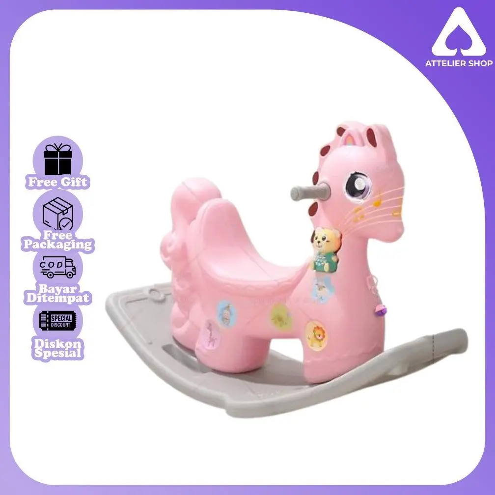 Terlaris 𝗔𝗧𝗧𝗘𝗟𝗜𝗘𝗥 Mainan Anak Kuda Kudaan Mainan Edukasi Anak Model Kuda Rocking Horse Jungkat Jungkit