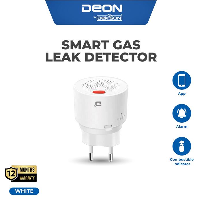 Gambar DEON Smart Gas leak Sensor Alarm Pendeteksi Kebocoran Gas Smart Gas leak Sensor - Putih dari Dekkson Official Shop Kota Administrasi Jakarta Barat Tokopedia
