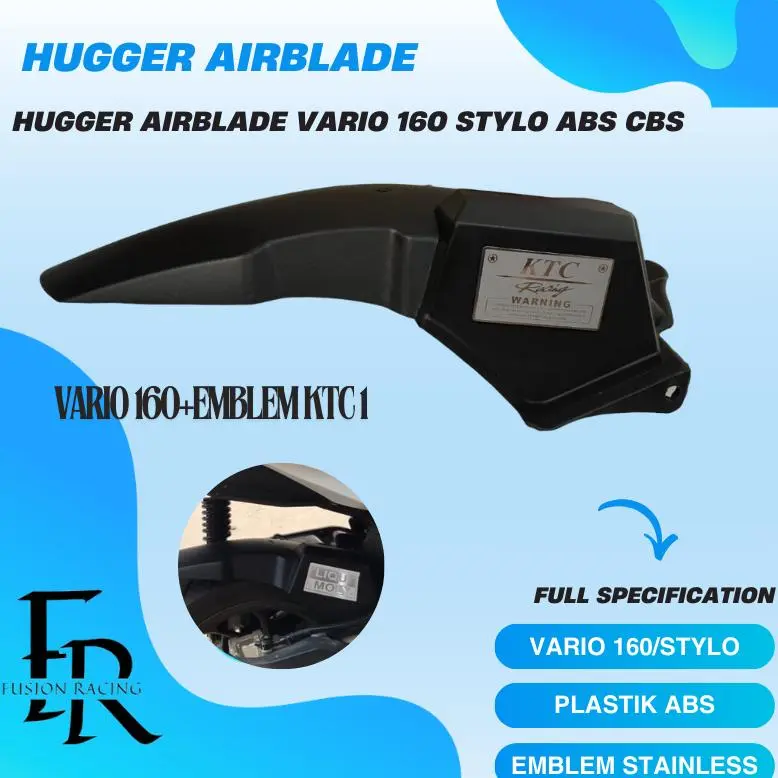 Terlaris HUGGER VARIO 160 ABS CBS STYLO + EMBLEM HUGGER SPAKBOR KOLONG AIR BLADE 3