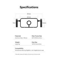 Gambar ULANZI MG-001 Magnetic Phone Cage 2 Grip Rigging Vlogging Kit Set Stabilizer with Dual Sided Magnet for Smartphone (Metal Frame Rig HP with Multiple Mounting MG 001) Universal Design for Phonegraophy dari garmart Kota Administrasi Jakarta Barat 4 Tokopedia