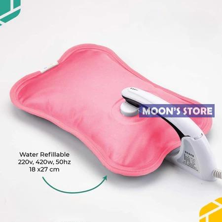 BARU! Bantal Penghangat Perut Saki Dengan Air Panas Elektrik Portabel Warna Pink Cute