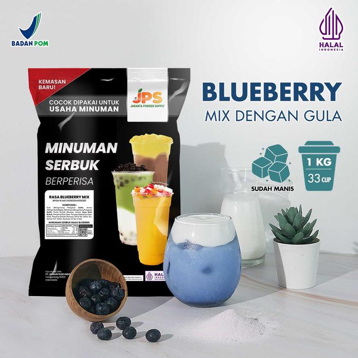 Gambar Bubuk Minuman Blueberry Mix Powder Instan JPS Gula dari Jakarta Powder Supply Kota Tangerang Tokopedia