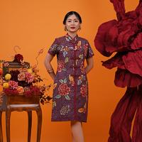 Gambar NONA RARA - Laura Encim CNY D0514, Baju kerja dress batik wanita modern - XS dari Nona Rara Batik Kota Administrasi Jakarta Timur 1 Tokopedia