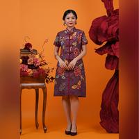 Gambar NONA RARA - Laura Encim CNY D0514, Baju kerja dress batik wanita modern - XS dari Nona Rara Batik Kota Administrasi Jakarta Timur 5 Tokopedia