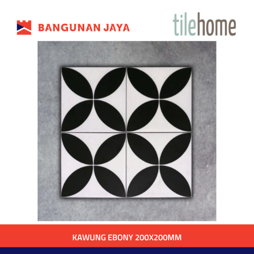Gambar TILEHOME ARTE DECORATIVE TILE KAWUNG EBONY 200X200MM dari Bangunan Jaya Online Kota Administrasi Jakarta Utara Tokopedia