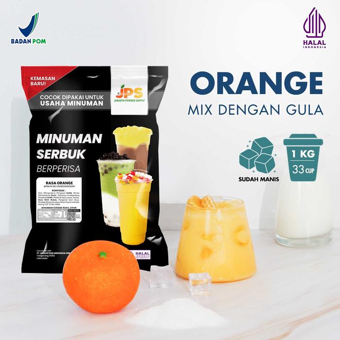 Gambar Bubuk Minuman Orange/Jeruk Mix Powder Instan JPS Gula dari Jakarta Powder Supply Kota Tangerang Tokopedia