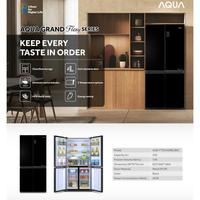 Gambar Kulkas Multi Door Aqua AQR-TTD546RBC BK 456L Black Metal PCM Door Aqua Inverter 49 Watt dari Ashley Olshop Official Store Kota Administrasi Jakarta Utara 3 Tokopedia