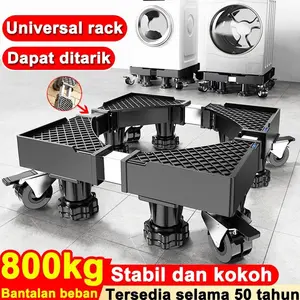 READY!!! 【800Kg Berkualitas】Dasar Universal alas mesin cuci Alas Kulkas Tahan 2 tabung Alas Kulkas Dudukan Mesin Cuci Rol Kulkas Dudukan Kulkas Kaki Kulkas penyangga mesin cuci alas kaki kulkas roda Roda Lemari Es tatakan kulkas tatakan mesin cuci