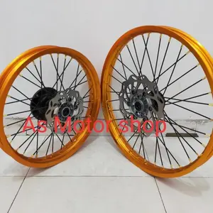Sepaket Velg Merek Rossi Sama Champ Ring 21 18 Tromol Set Jari2 Klx150