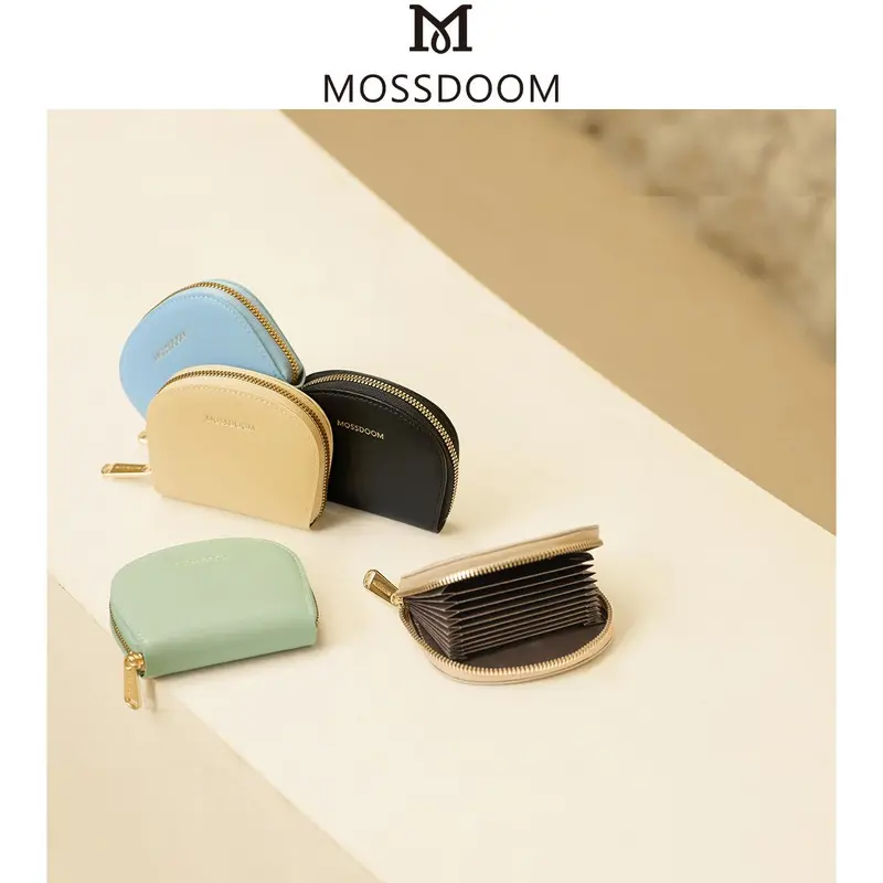 Terlaris MOSSDOOM Dompet Kartu Elfrea Card Holder Setengah Bulat Wallet Zip Wanita 4