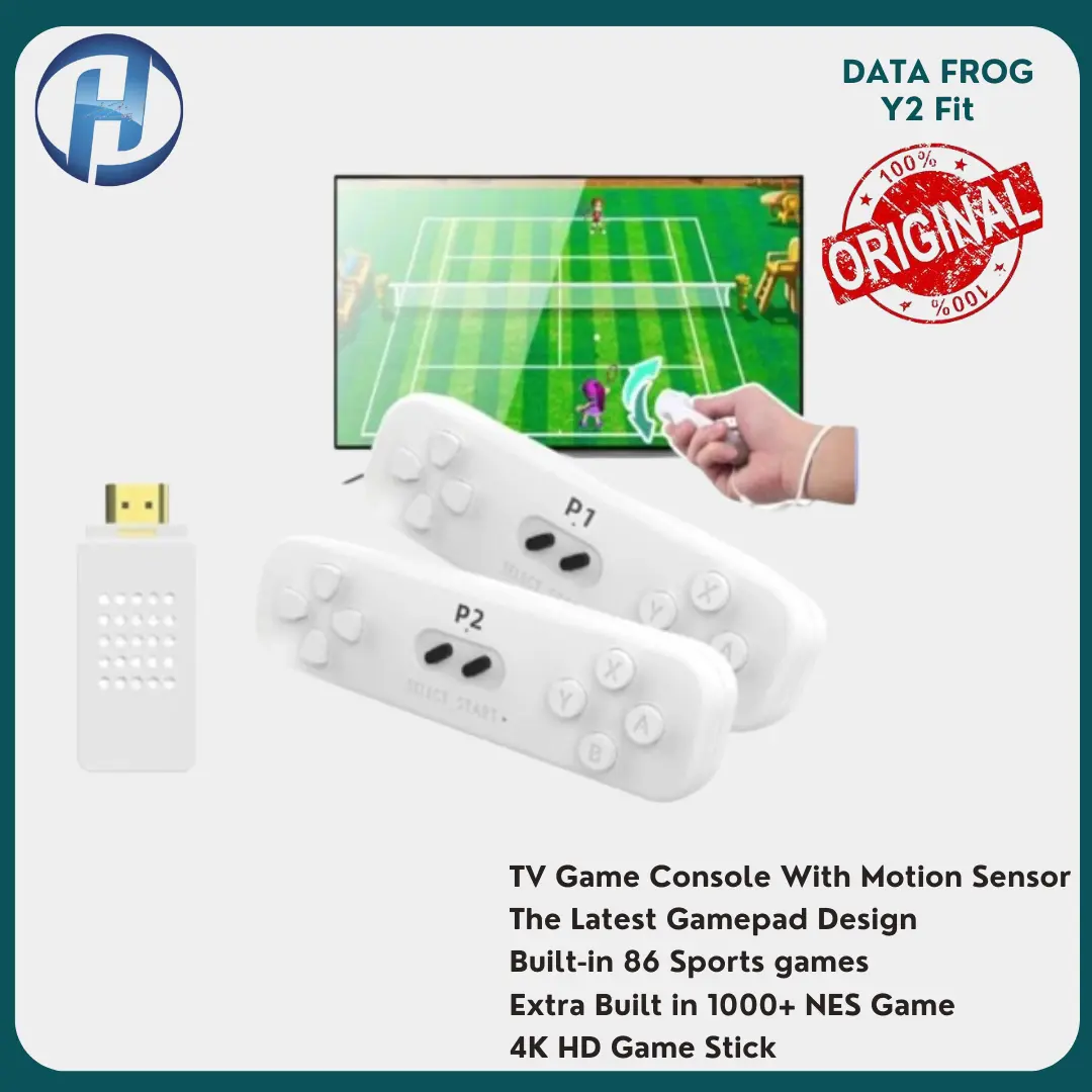 DATA FROG Y2 Fit TV Game Console Interactive Somatosensory Wireless 4K Konsol Game Penginderaan Gerak