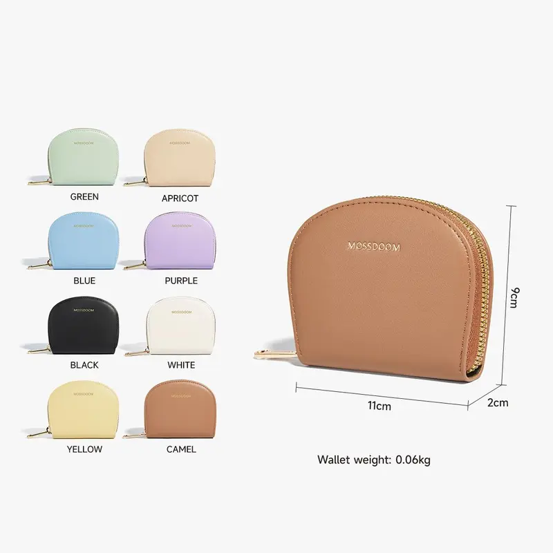 Terlaris MOSSDOOM Dompet Kartu Elfrea Card Holder Setengah Bulat Wallet Zip Wanita 6