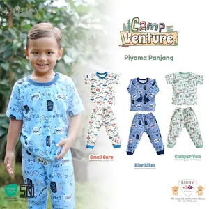 LIBBY Setelan Piyama Panjang Anak Laki Laki Perempuan Motif Unisex (1 stell) | Camp Venture