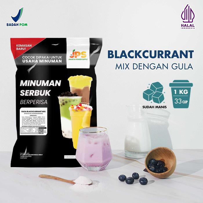Gambar Bubuk Minuman Blackcurrant Mix Powder Instan JPS Gula dari Jakarta Powder Supply Kota Tangerang Tokopedia