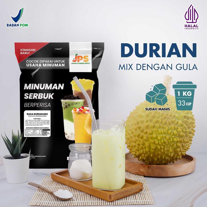 Gambar Bubuk Minuman Durian Mix Powder Instan JPS Gula dari Jakarta Powder Supply Kota Tangerang Tokopedia