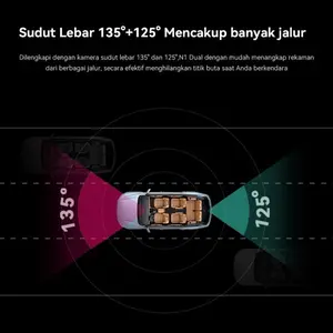 Terbaru DDPai N1 Dual Dash Cam 1296P HD Full Depan 135°Fov Belakang 125°Fov Best Quality