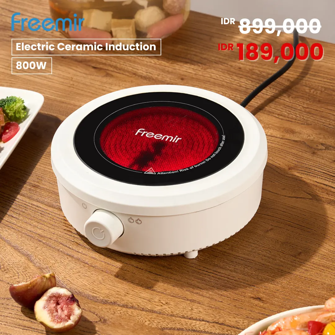 freemir Kompor Listrik Mini Electric Cooker Kompor Induksi Keramik Praktis Multifungsi