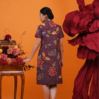 Gambar NONA RARA - Laura Encim CNY D0514, Baju kerja dress batik wanita modern - XS dari Nona Rara Batik Kota Administrasi Jakarta Timur 4 Tokopedia