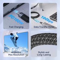 Gambar Vention Kabel Extension Cable USB 3.2 Gen2 Type C Male to C Female 5A 10Gbps 4K 60Hz Aluminum Alloy - TRF - black, 0.5m dari Vention By Andalan Kota Administrasi Jakarta Utara 2 Tokopedia