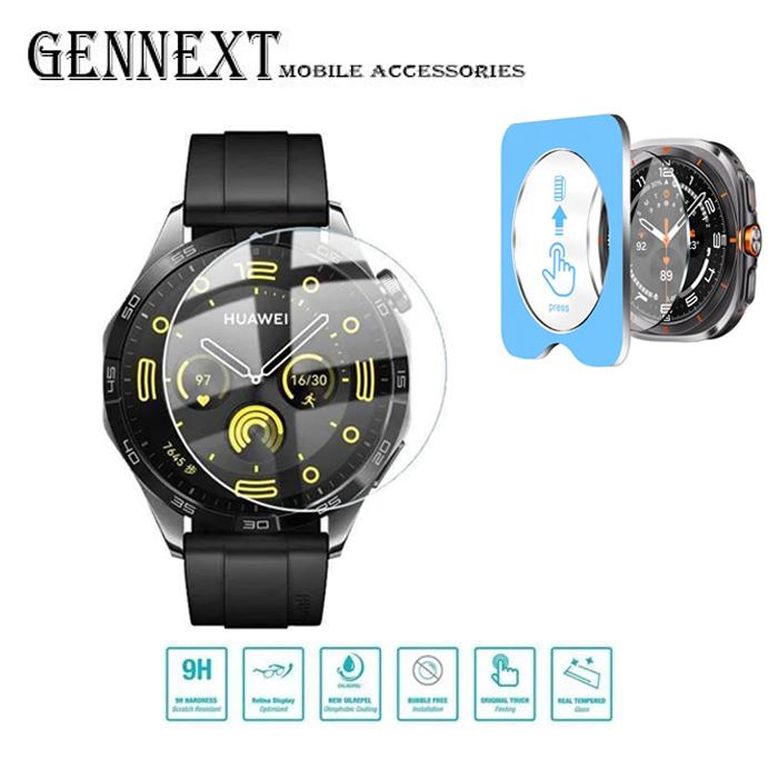 Gennext Tempered Glass For Huawei Fit 4 4Pro Gt Gt3 Gt3pro 3 Pro Gt4 Gt 4 Gt5 Gt5pro Gt6 Gt6pro 5 5Pro 6 Pro 41mm 42mm 46mm smartwatch iwatch anti gores Jam