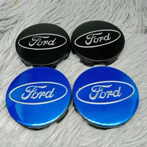 dop roda velg roda ford hitam dan biru diameter 5,7cm