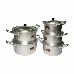 Panci Halco set Aluminium (Set 5 Susun)