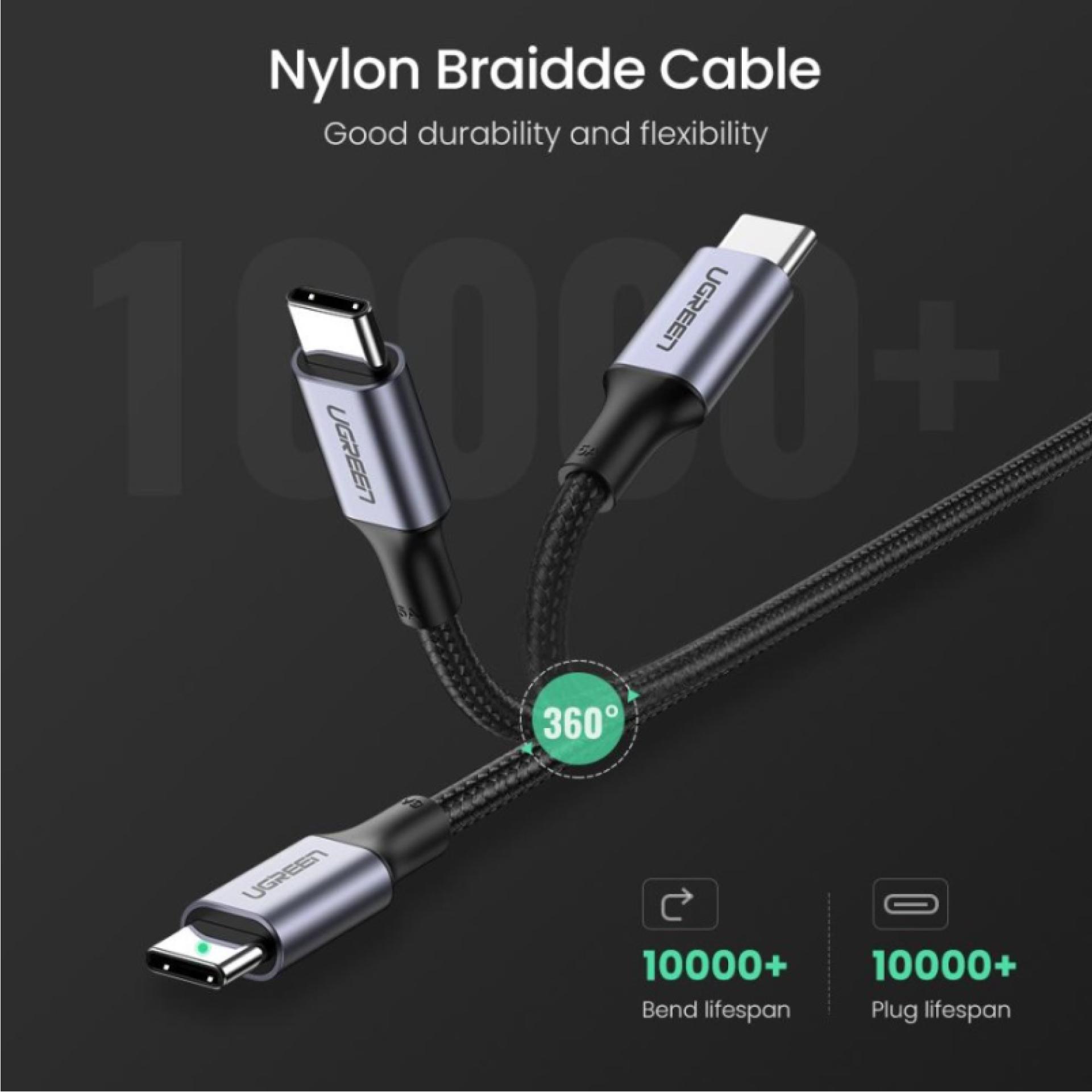 UGREEN Kabel Charger USB C - USB C 100W 1m - Black US300 80371