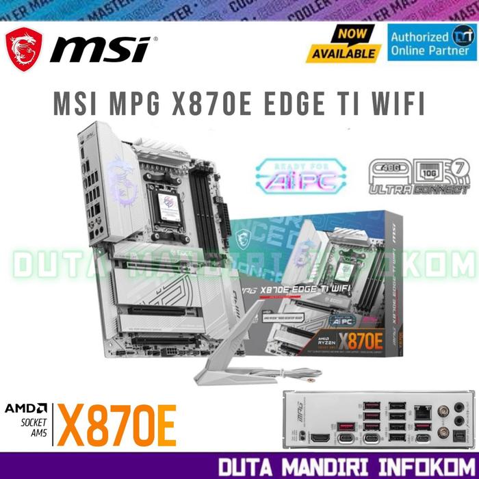 Gambar MSI MPG X870E EDGE TI WIFI - [Socket AM5, AMD X870E, DDR5, WiFi 7, USB3.2 Type C, AI PC, SATAIII, ATX] dari Duta Mandiri Infokom Kota Administrasi Jakarta Pusat Tokopedia