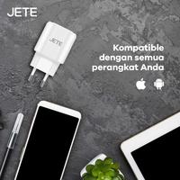 Gambar Batok Charger JETE Atomic 2 Dual USB Output 2.1A Free Kabel Charger - Hitam, Micro dari Doran Gadget Store Kota Administrasi Jakarta Pusat 5 Tokopedia