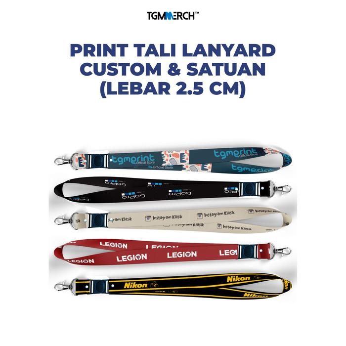 Gambar Cetak Lanyard Custom | 2.5 Cm | Tgm Merch - Tanpa Stopper, 1 - 10 pcs dari Tgm Merch Kota Bekasi Tokopedia
