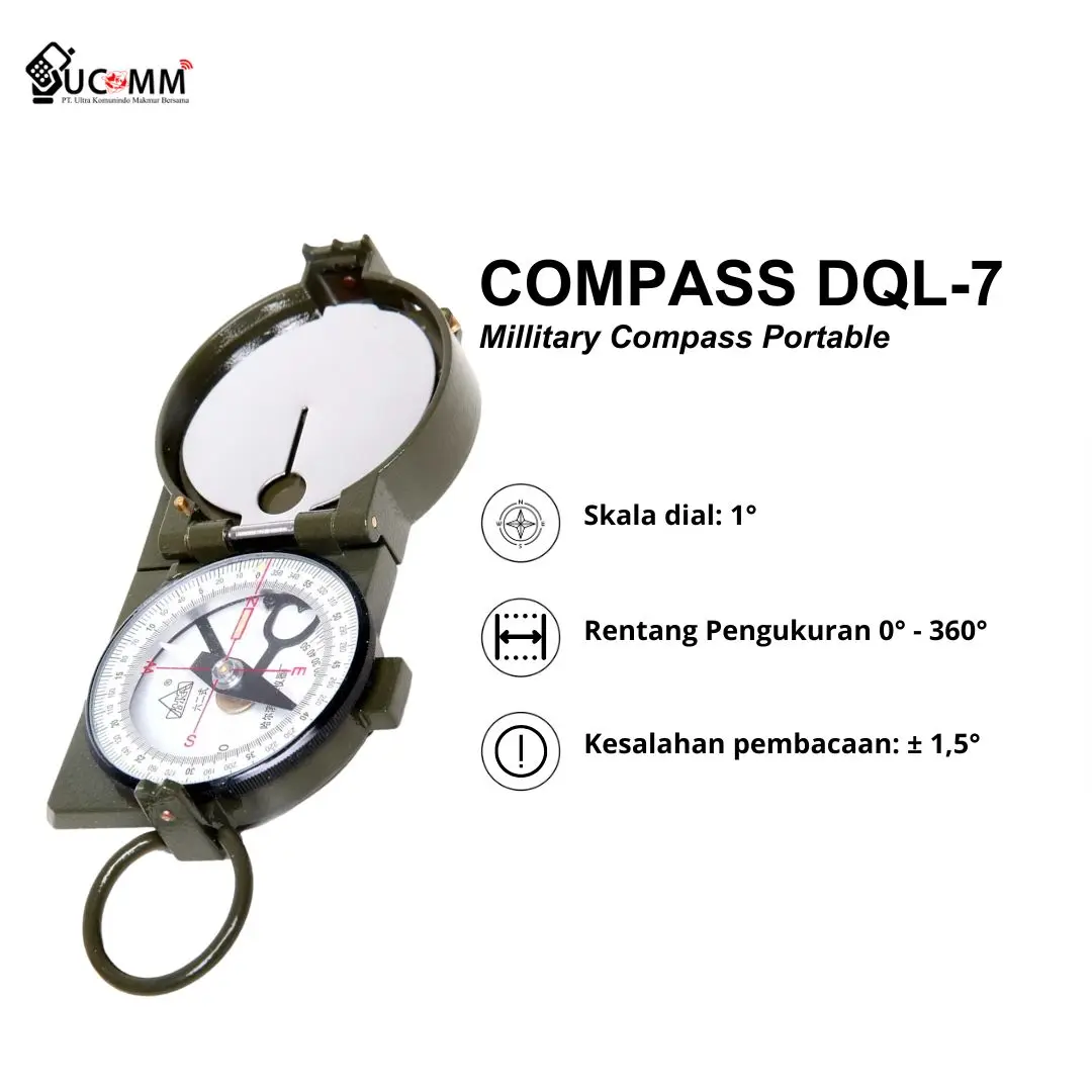 DQL Kompas Geologi DQL-7 DQL7 Military Compass Harbin Alat Survey