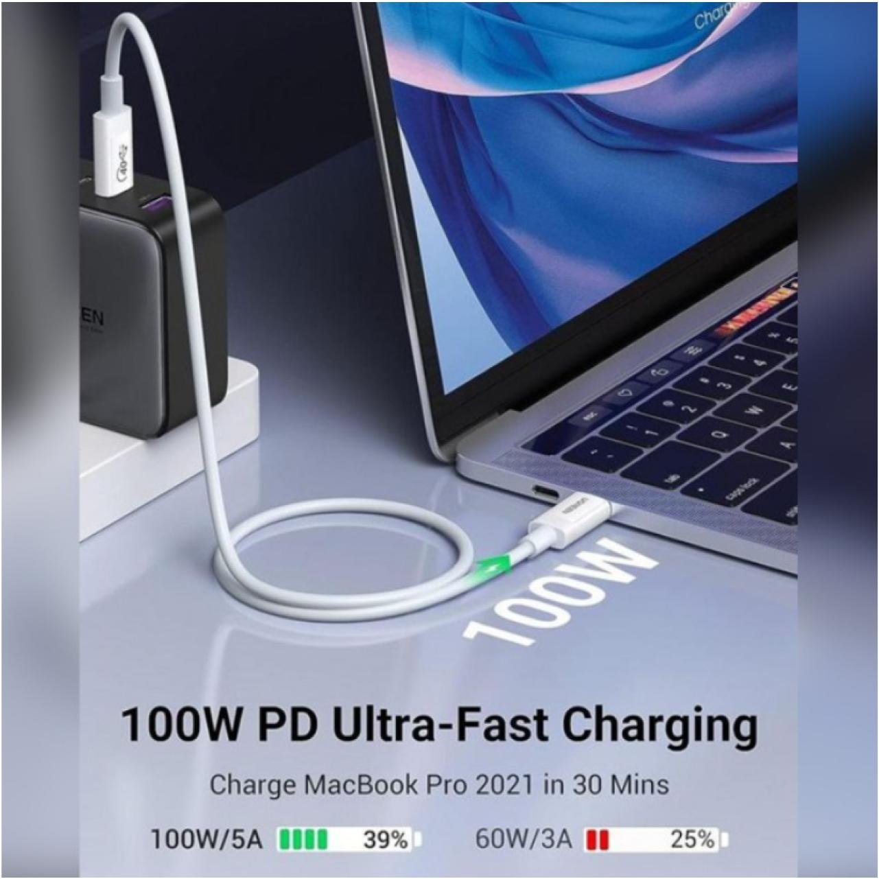 UGREEN Kabel Charger USB C - USB C 100W 1m - Black US300 80371