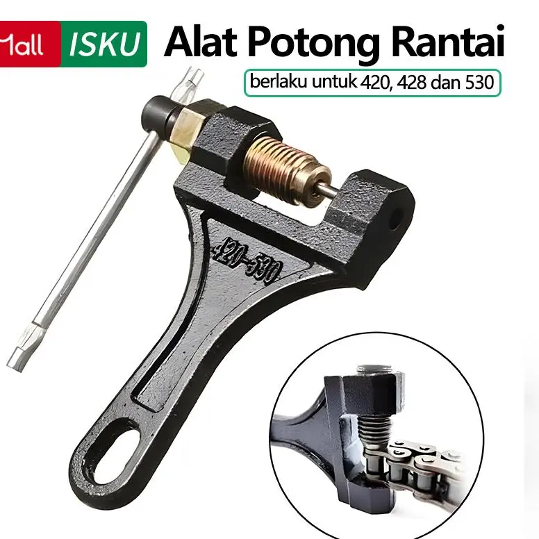ISKU Alat Potong Rantai Sepeda Motor Termurah Chain Breaker Rantai Sepeda Motor Alat Pemotong dapat digunakan untuk memotong rantai 420, 428 dan 530