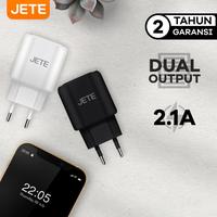 Gambar Batok Charger JETE Atomic 2 Dual USB Output 2.1A Free Kabel Charger - Hitam, Micro dari Doran Gadget Store Kota Administrasi Jakarta Pusat 2 Tokopedia