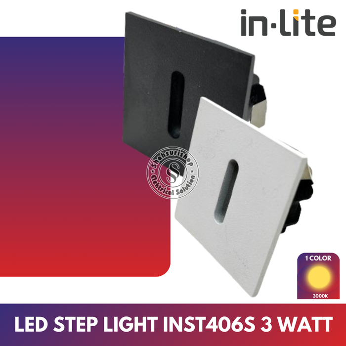 Jual IN-LITE LAMPU TANGGA INST406 3 W BULAT KOTAK IN-LITE LED STEP ...