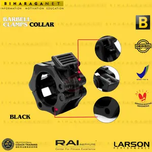 BODYMASTER Dumbell 2.5cm Collar Clamp Barbell Pengunci Penjepit Bar - Hitam