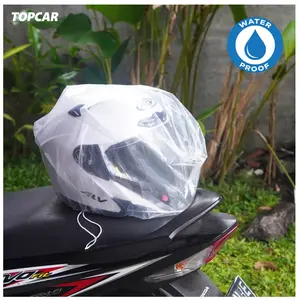 Cover Helm Motor Waterproof Tali Serut Mantel Pelindung Hujan Kotoran Binatang Anti Air / Mantol Sarung Penutup Pembungkus Helem Standar Bogo Full Face Transparan