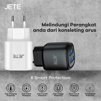 Gambar Batok Charger JETE Atomic 2 Dual USB Output 2.1A Free Kabel Charger - Hitam, Micro dari Doran Gadget Store Kota Administrasi Jakarta Pusat 3 Tokopedia