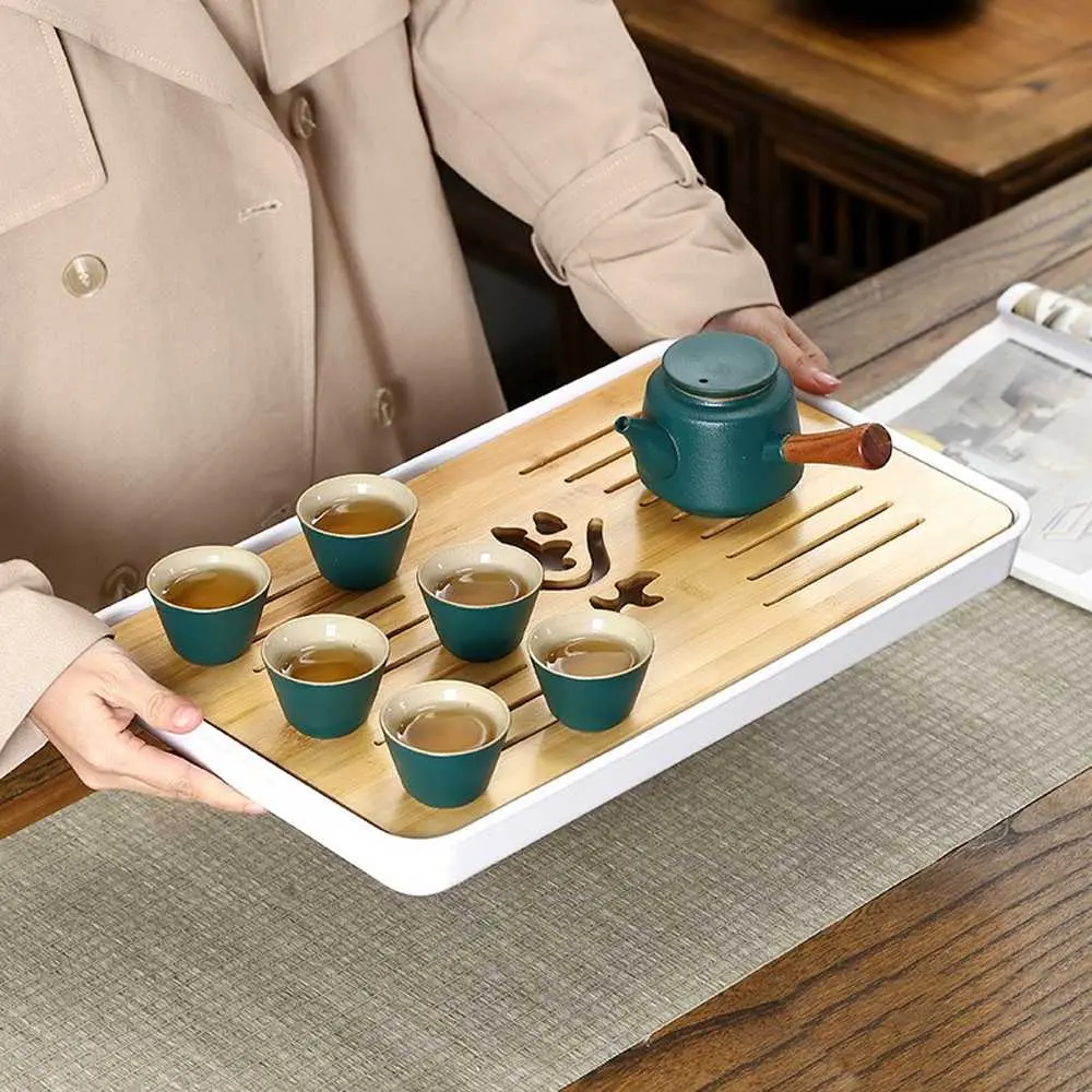 Nampan Teh China Aesthetic Chinese Wooden Tea Tray Baki Lucu