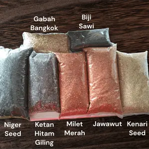 ANEKA BIJI-BIJIAN PAKAN TERNAK // Beras Merah // Ketan Hitam Giling // Milet Merah // Jawawut // Kenari Seed // Biji Sawi // Gabah Bangkok // Milet Putih // Niger Seed